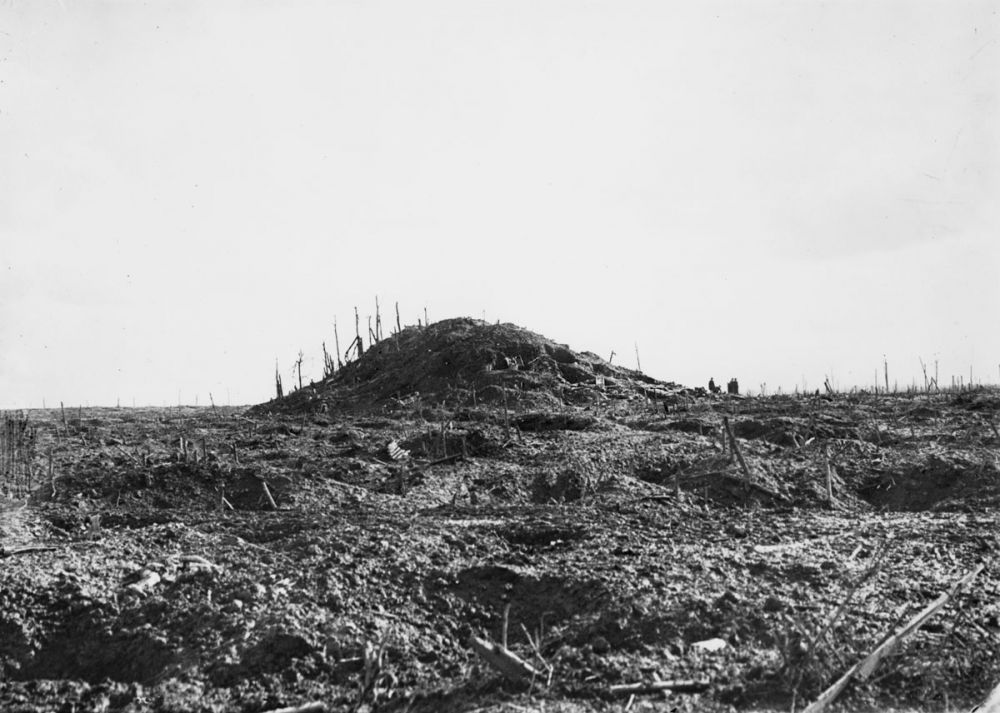 This mound, located on the far side of Polygon Wood, was taken in the fighting on 26 September.